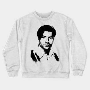 Brendan Fraser Portrait Pop Art Crewneck Sweatshirt